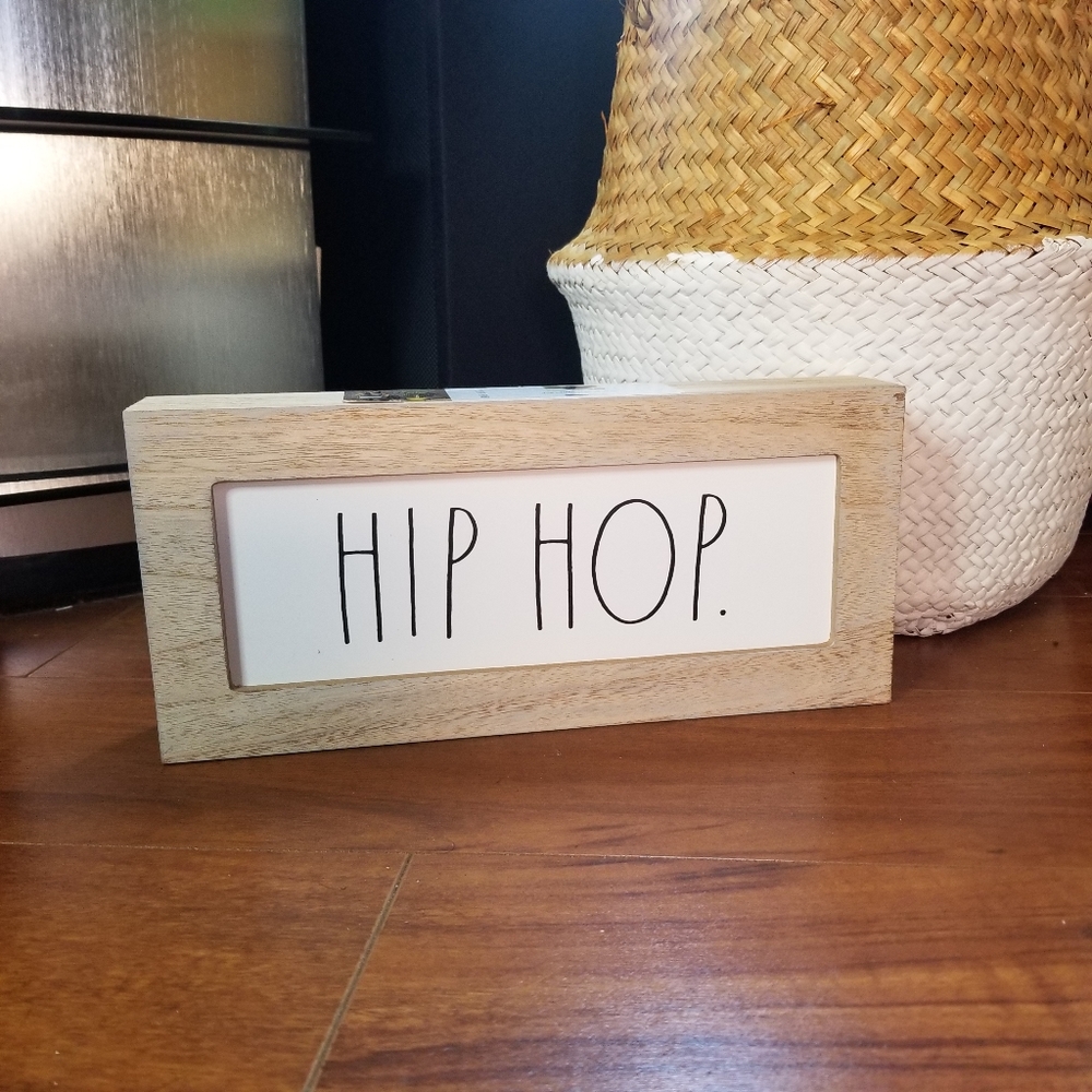 Rae Dunn HIP HOP Wooden Sign Display NWT